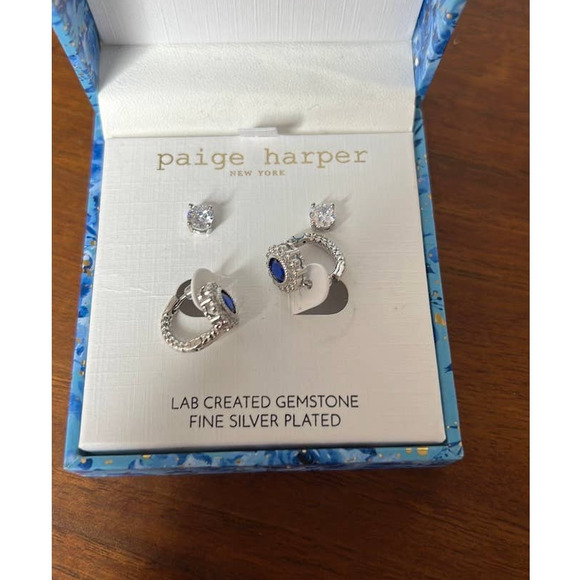 NWB Paige Harper Earing Stud and Hoop Box Gift Set - Picture 1 of 3